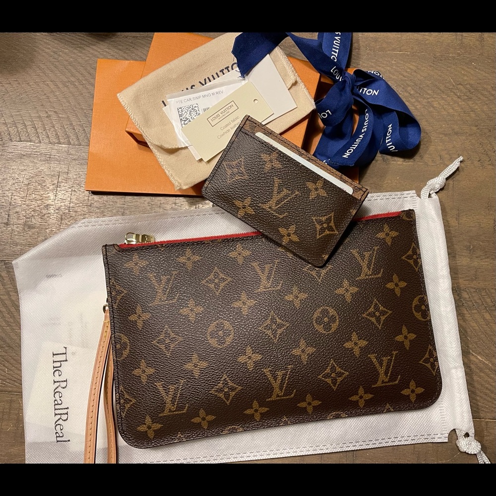 LV neverfull pouch & Cardholder